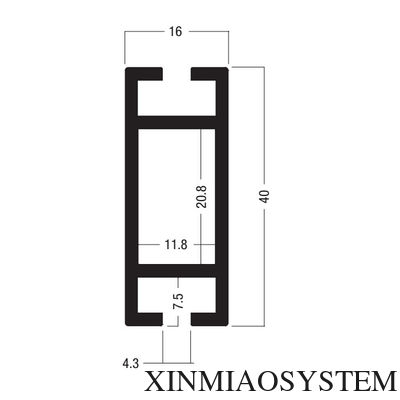 Z4400 40x16MM Beam Extrusion,Aluminum 2 way system,Aluminum equipmen suit for tension lock