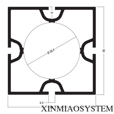 M1010 60*60MM Maxima System, square profile for custom exhibition stand, exhibition equipment