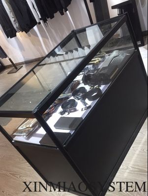 1000mm(W) Glass Display Cabinet with storage, Aluminum Double Door Glass Display Cabinet with storage Top showcase