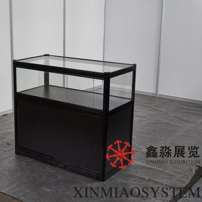 Aluminum Foldable Showcase, rentable foding cabinet for display, exhibition foding glass+aluminum+MDF panel showcase
