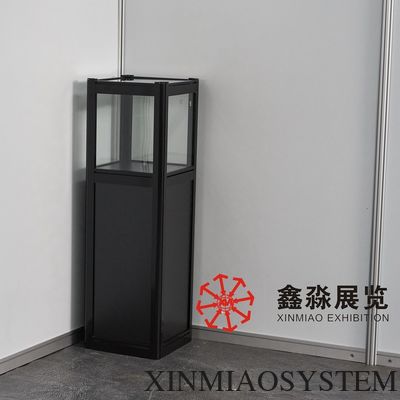 Aluminum Foldable Showcase, rentable foding cabinet for display, exhibition foding glass+aluminum+MDF panel showcase