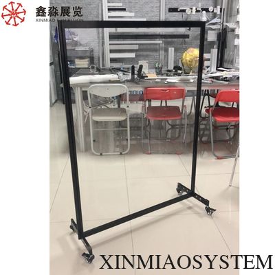 Aluminum Frame Acrylic Partition Screen Mobile Restaurant Clear Polycarbonate Room Divider