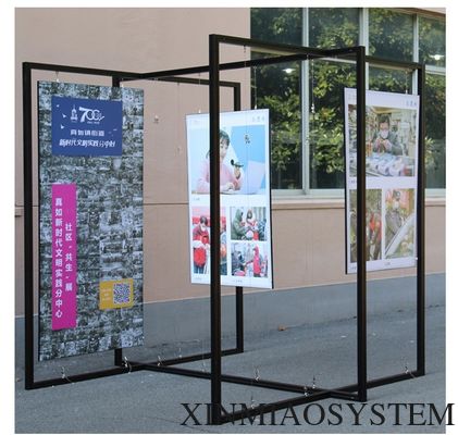 Kiosk & Screen Style Display Stands | Floor Displays with Cable Systems for displaying graphic panels, posters, artwork,