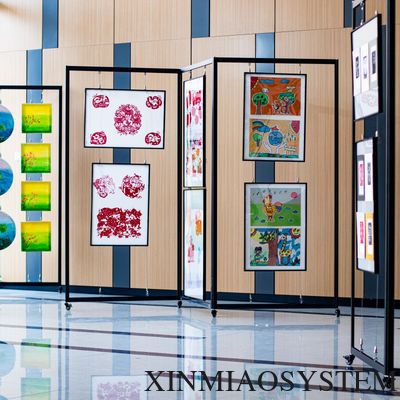 Kiosk & Screen Style Display Stands | Floor Displays with Cable Systems for displaying graphic panels, posters, artwork,