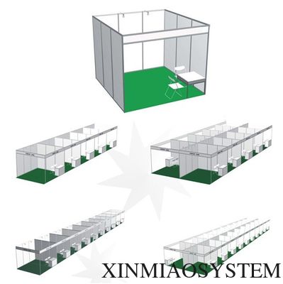 3X3 Shell Scheme Stand(built by upright extrusion,beam extrusion,panels, tension lock)