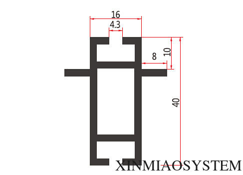 Z420 40x16MM Beam Extrusion,Aluminum 2 way system,Aluminum equipmen suit for tension lock