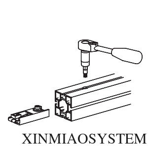 S208 Maxima System  Square Extrusion40mm 8 grooves,Aluminium profile For Exhibition Stand