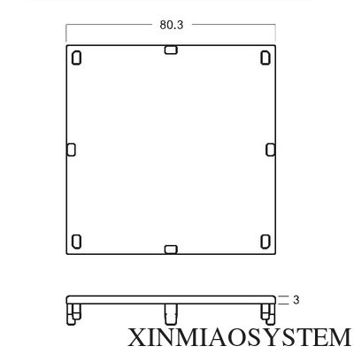 Plastic End Cap of of 80MM Maxima Square Profile,Octanorm Similar products for exhibition booth