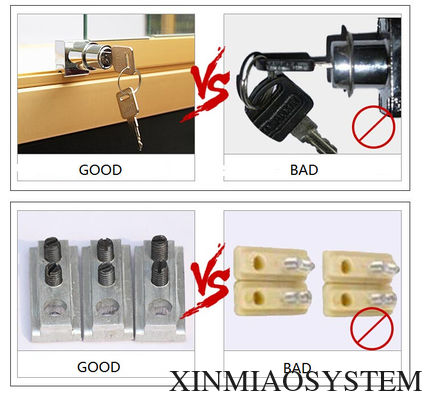 H Lock, Special Lock for Aluminum Showcases Sliding Door, Metal Lock