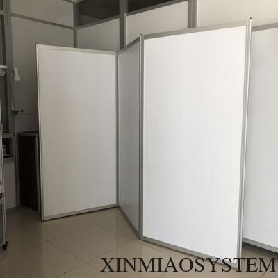 Wall panel with 360° hinges for for versatile portability in multiple workspaces