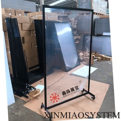 Aluminum Frame Acrylic Partition Screen Mobile Restaurant Clear Polycarbonate Room Divider