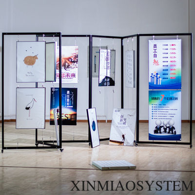 Kiosk & Screen Style Display Stands | Floor Displays with Cable Systems for displaying graphic panels, posters, artwork,